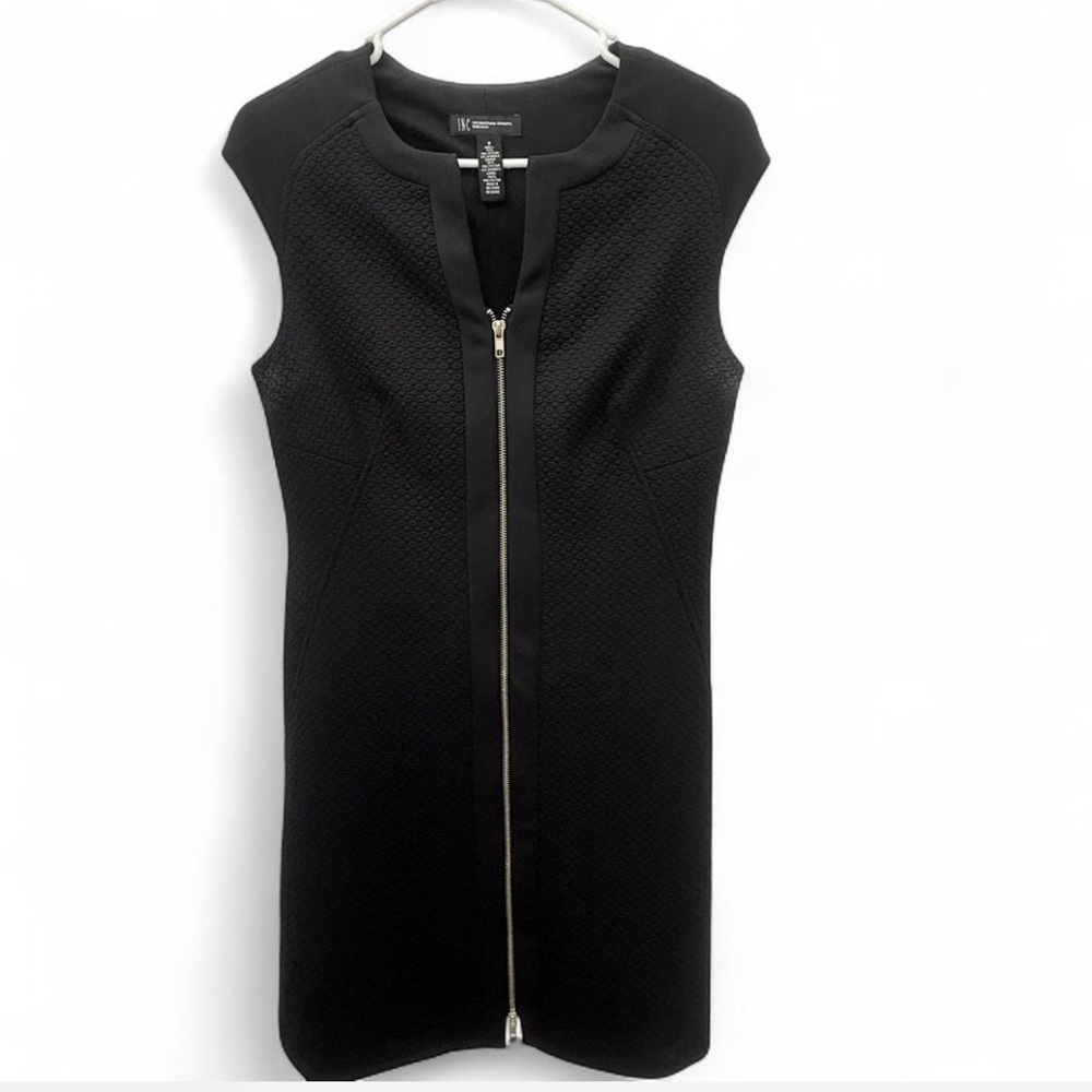 INC International Concepts Black Textured Mini Dress